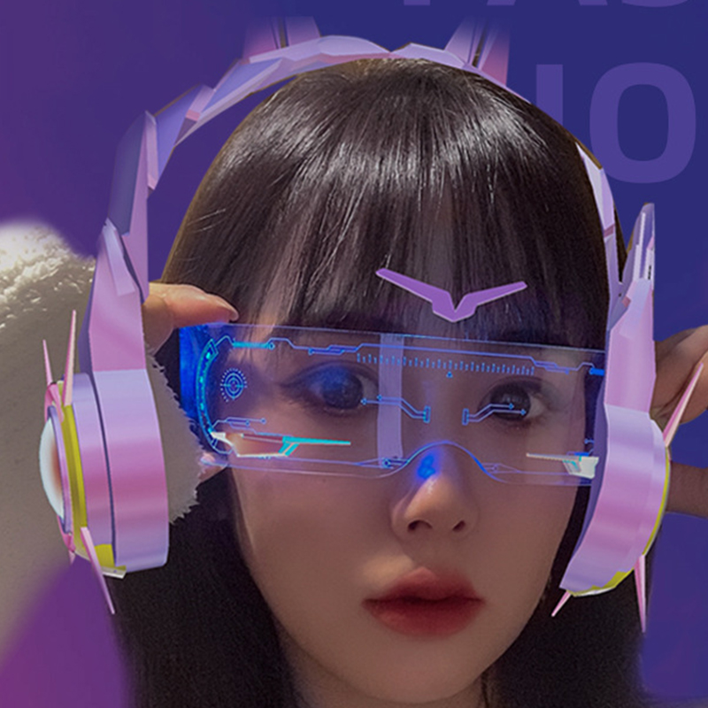 Diy Halloween Electronics - LED Leuchtende Bunte Sonnenbrille Moderne Punk-Brille