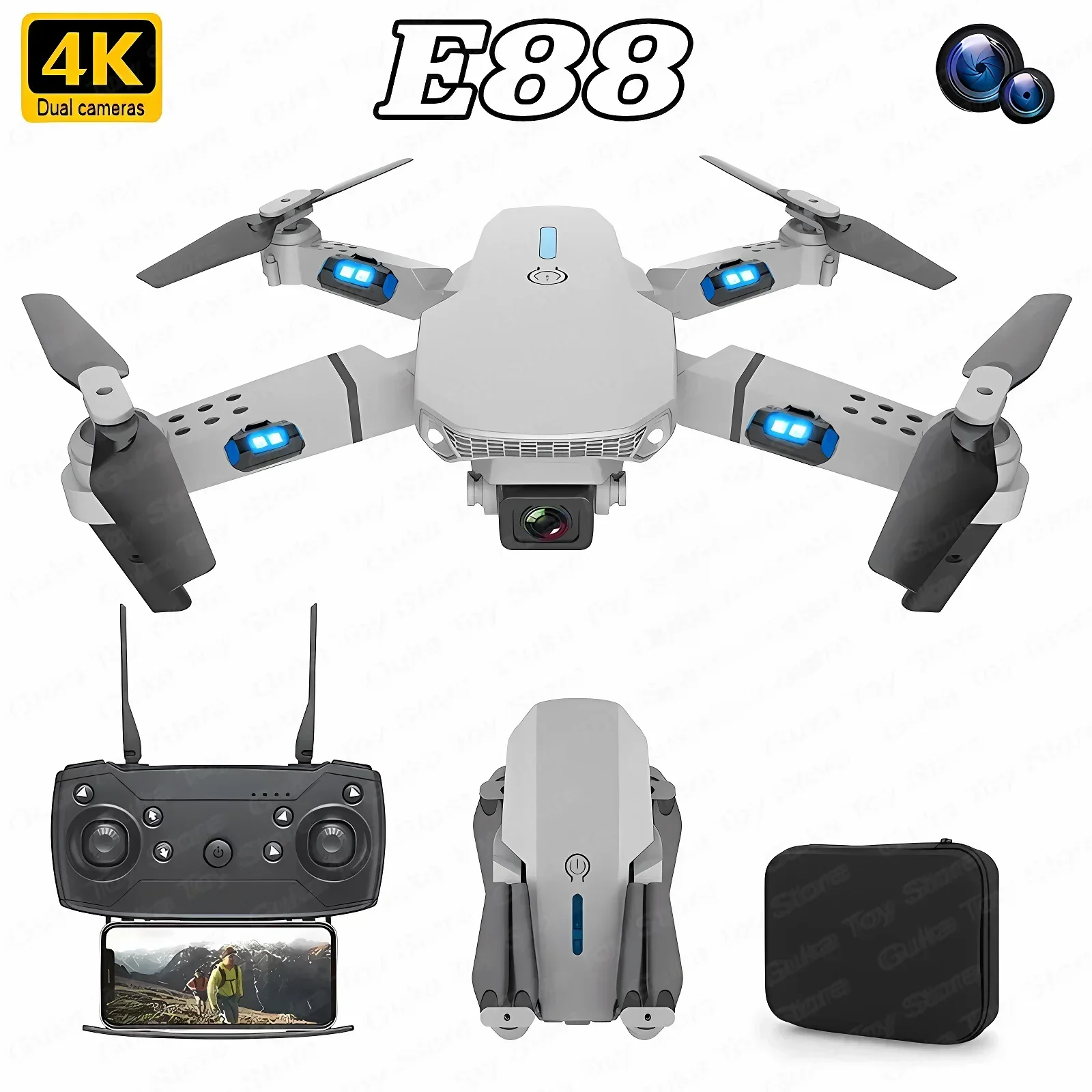 Diy Drone Electronics - E88 Pro WIFI FPV Drohne Weitwinkel
