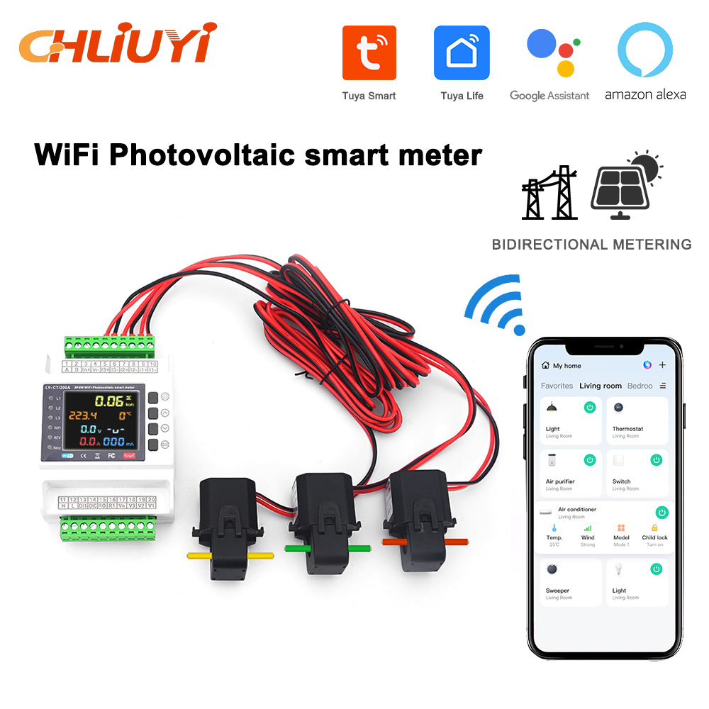 Diy Electronics Store - Tuya WiFi Smart Energy Meter bidirektional