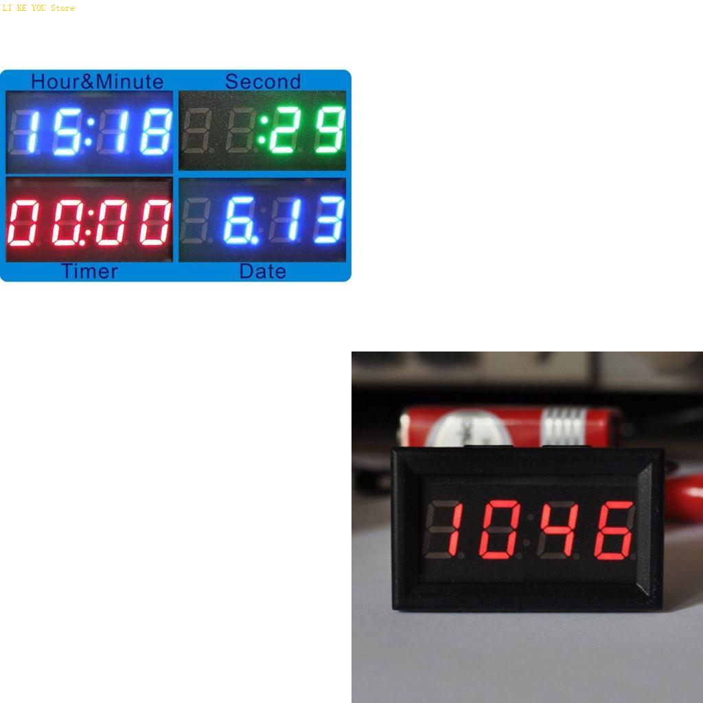 Diy Motorcycle Electronics - W3JE Digitaluhr, elektronische Uhr, LED-Digitalanzeige, 24-Stunden-System,