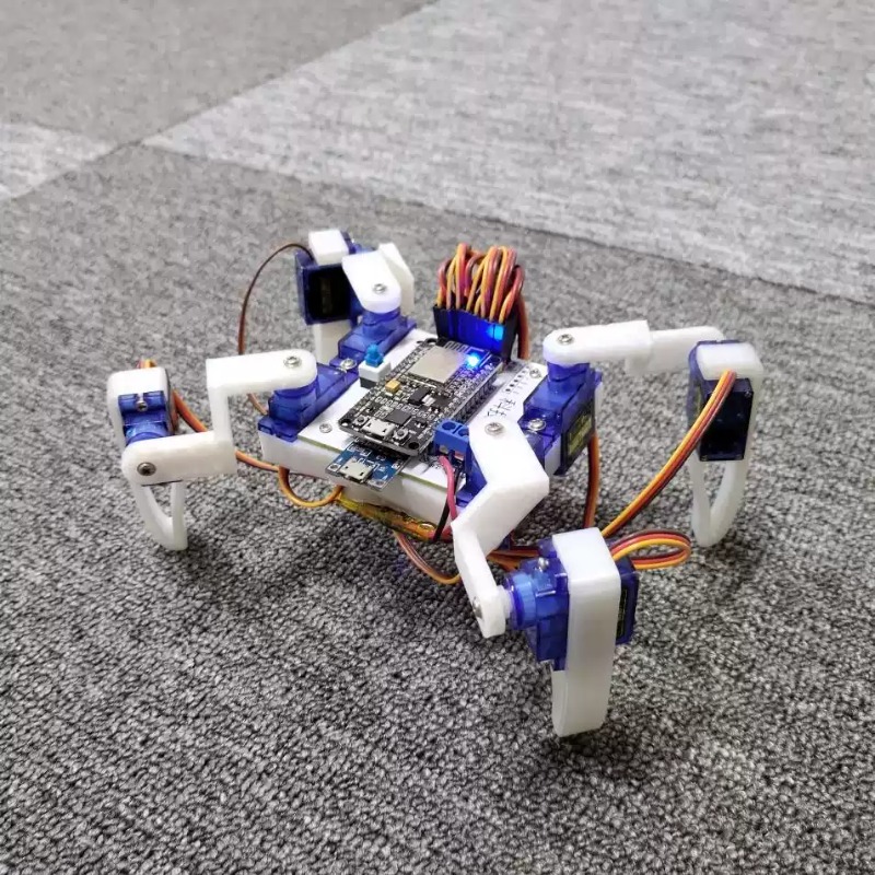Diy Electronics Store - Everbright Store Vierbeiniger Spinnen-Bionik-Roboter Programmierbares Maker-Elektronik-Baustein-Set
