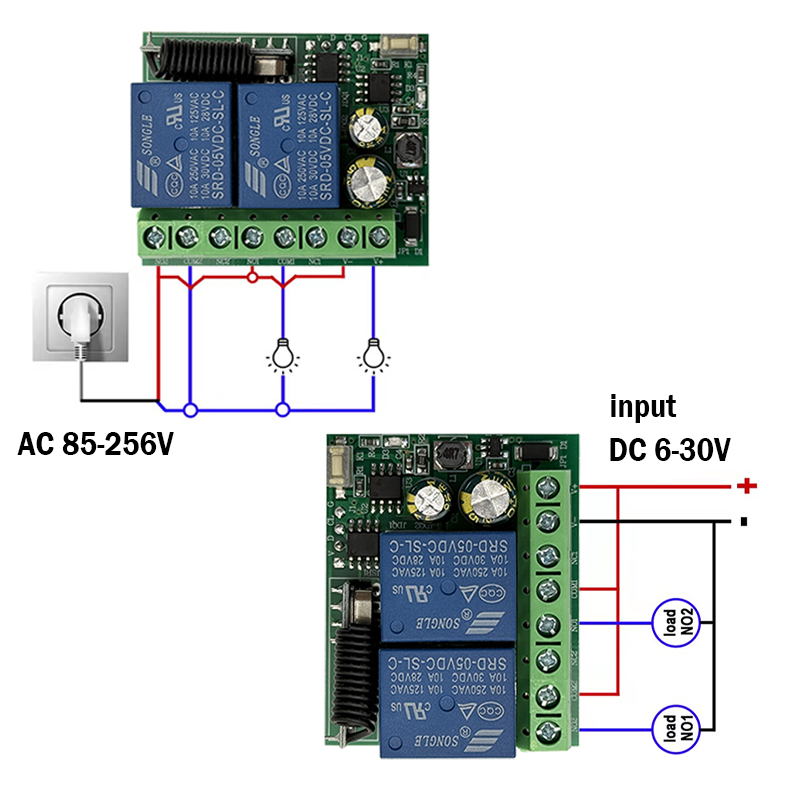 DC 9V 12V 24V AC 85-250V 2CH R – Rf 433Mhz Module Bewertung und Preis