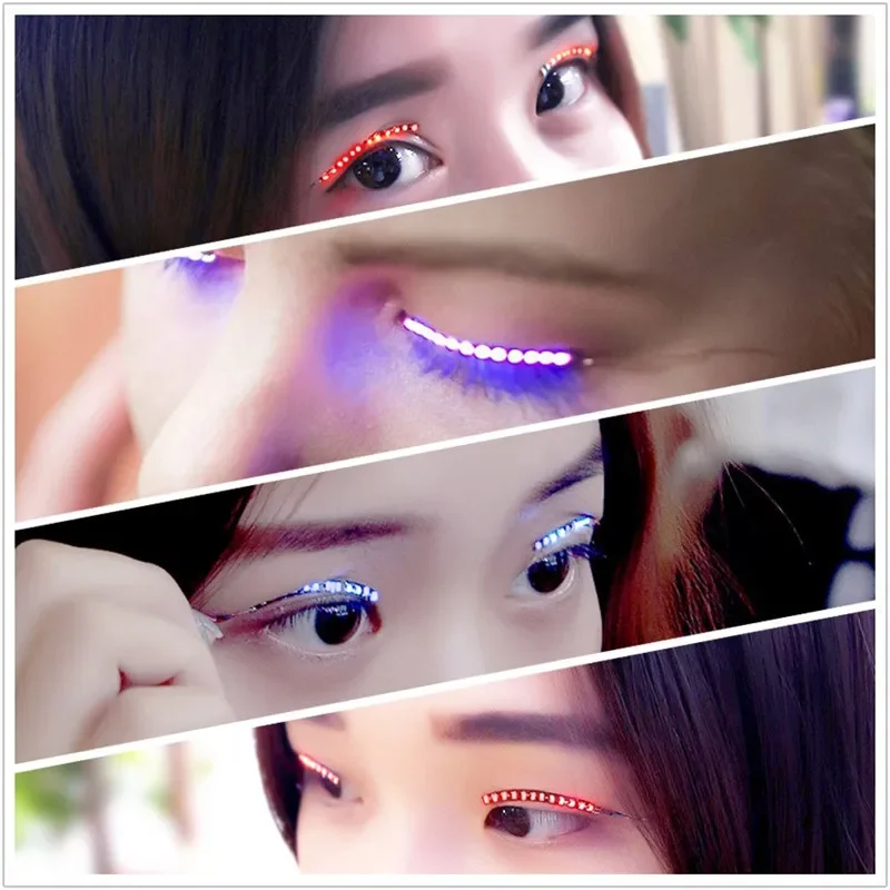 1 Paar falsche LED-Wimpern, Ma – Diy Halloween Electronics Bewertung und Preis